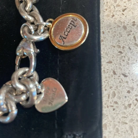 Brighton Retired 2006 Power of Pink Silver Charm Bracelet EUC - Picture 3 of 9